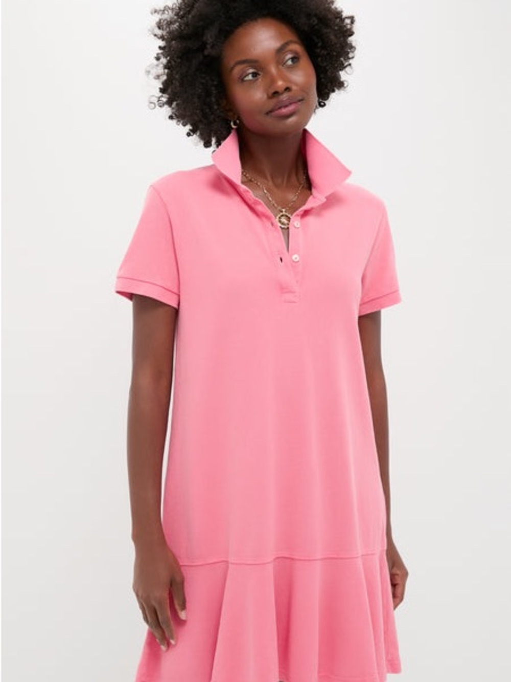 Tuckernuck Washed Pink Pique May Polo Dress - Size Small